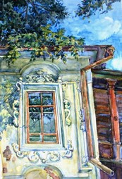 Работа Н. А. Коробейниковой из серии &laquo;Енисейск акварельный&raquo;